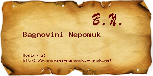 Bagnovini Nepomuk névjegykártya